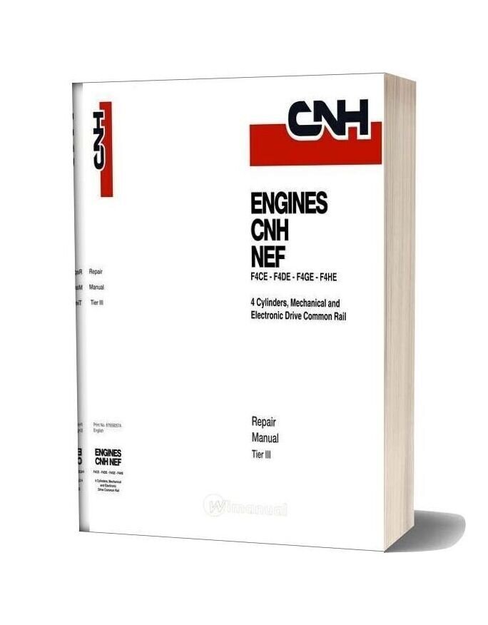 New Holland Engine 4 Cylinders Tier 3 En Service Manual
