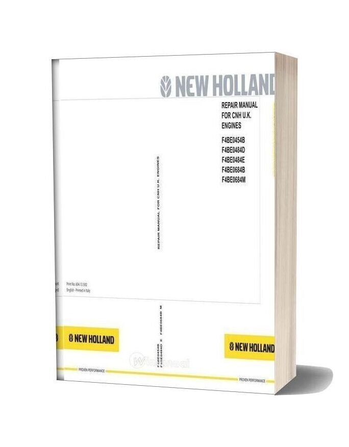 New Holland Engine F4be En Service Manual