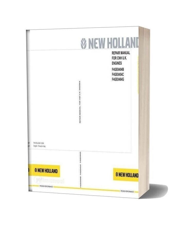 New Holland Engine F4ge Telehandler En Service Manual