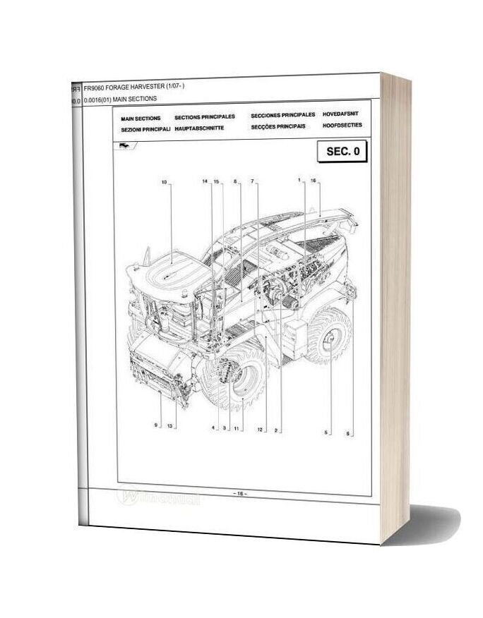 New Holland Fr9060 Forage Harvester Parts Catalog