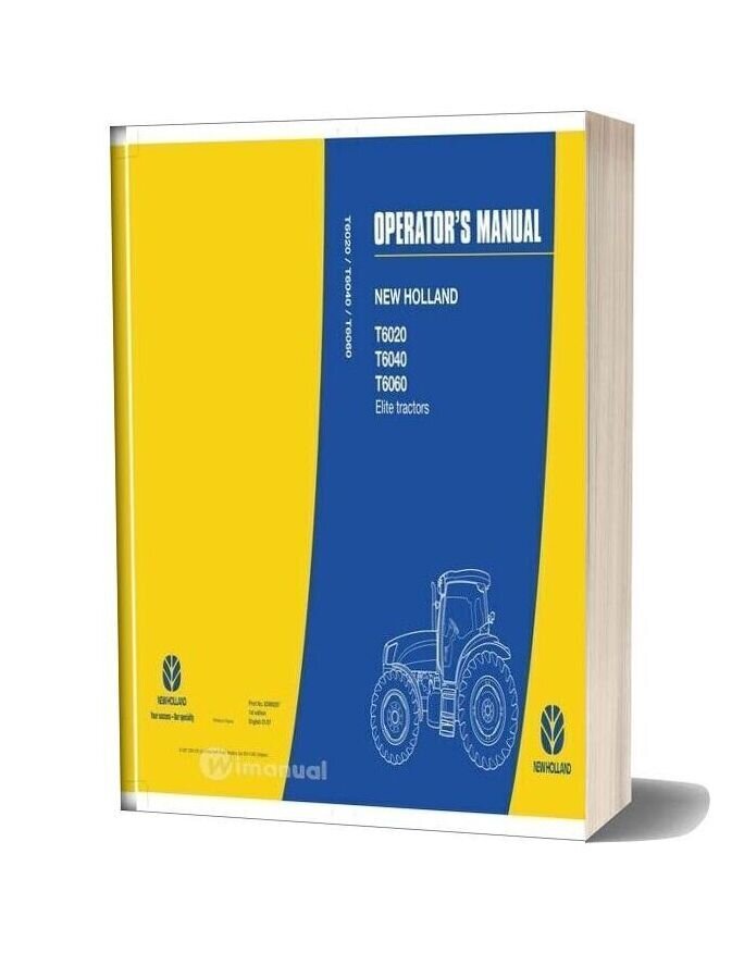 New Holland Serie T6000 Elite Operator Manual