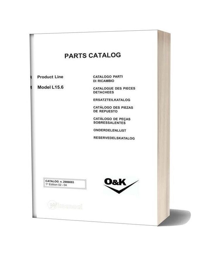 O&K Model L15 6 Parts Catalog