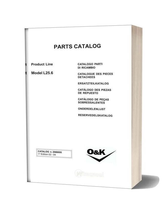 O&K Model L25 6 Parts Catalog