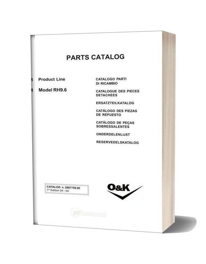 O&K Model Rh9 6 Parts Catalogue