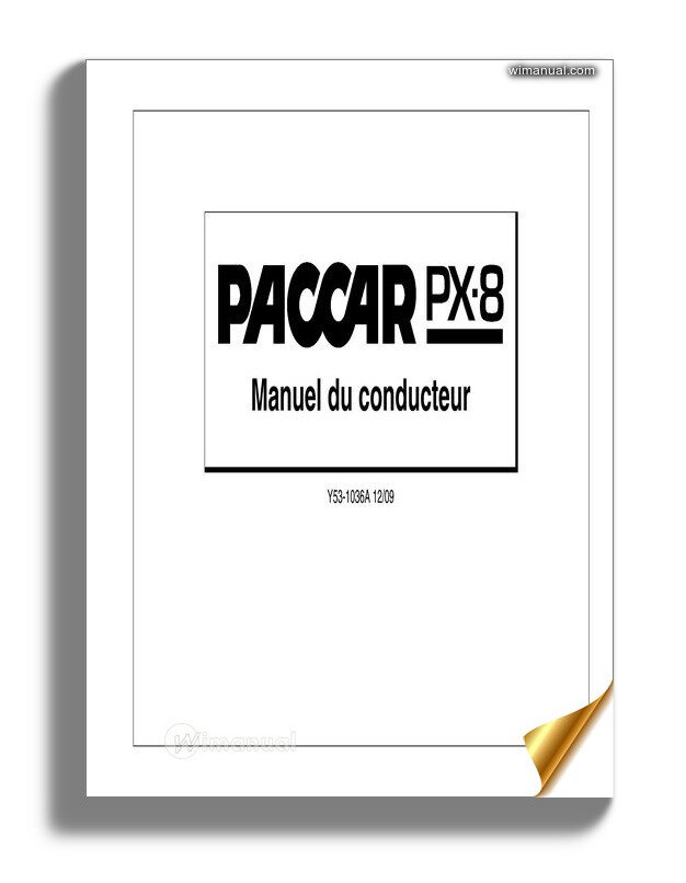 Paccar Engine Manuals Paccar Px 8 Engine Manuel Du Conducteur (Francais)
