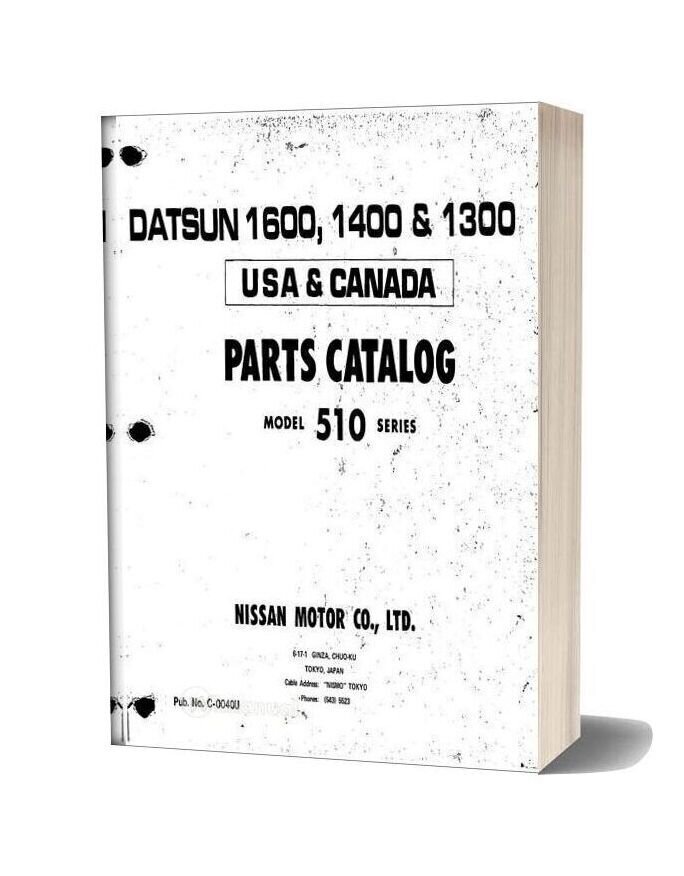 Parts Catalog Datsun 1600 1300