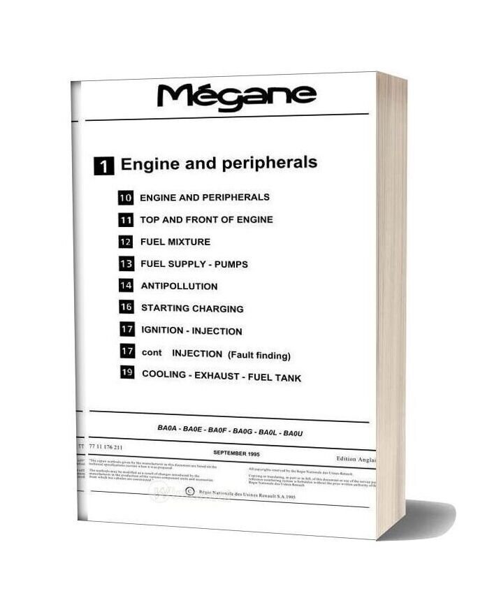 Renault Megane Scenic 1996 2002 Engine And Peripherals Service Manual