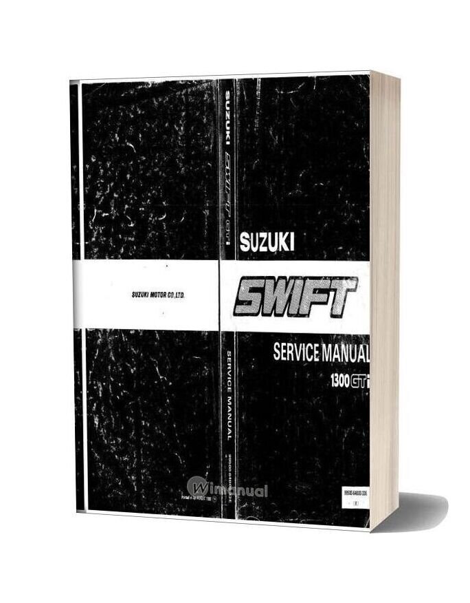 Suzuki Swift Gti 1989 Shop Manual-37s10038