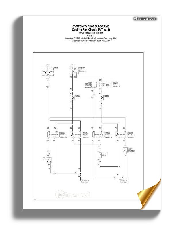 System Wiring Diagrams Mitsubishi Galant 1991