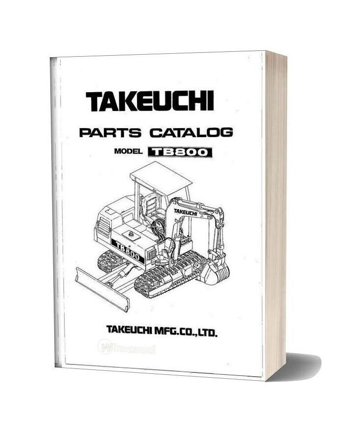 Takeuchi Tb800 Parts Manual