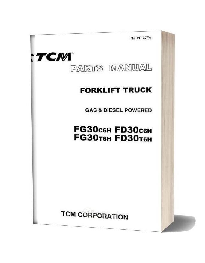 Tcm Forklift Truck Pg30c6h Pd20c6h Parts Manual