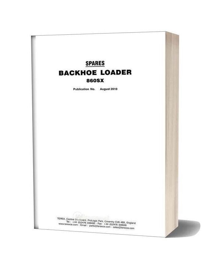 Terex Backhoe Loader 860sx Spare Parts Catalogue