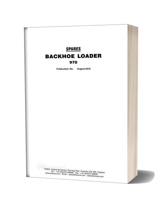 Terex Backhoe Loader 970 Spare Parts Catalogue