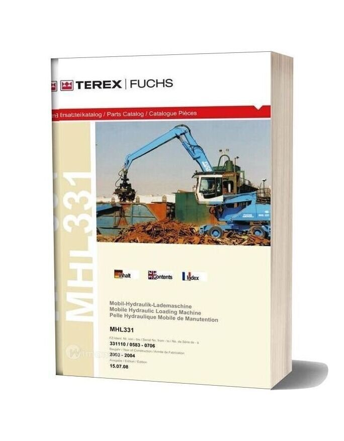 Terex Fuchs Mhl331 Parts Catalog