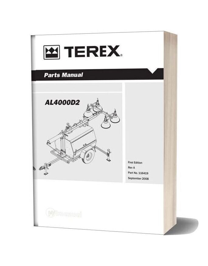 Terex Genie Al4000 Parts Manual