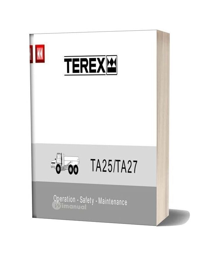 Terex Ta25 27 Operation Safety Maintenance