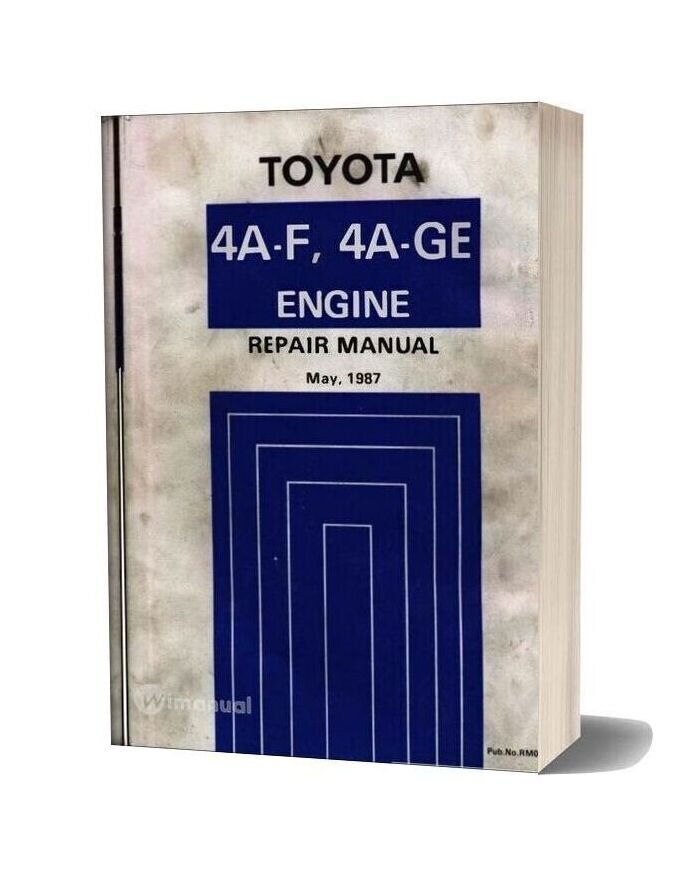 Toyota Engine 4a F 4a Ge Repair Manual