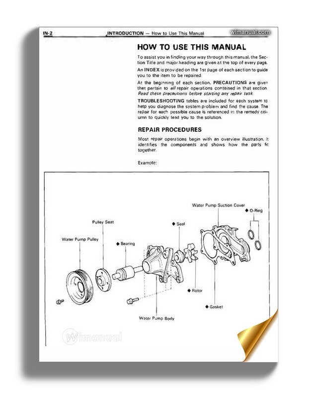 Toyota Engine 4a F 4a Ge Repair Manual