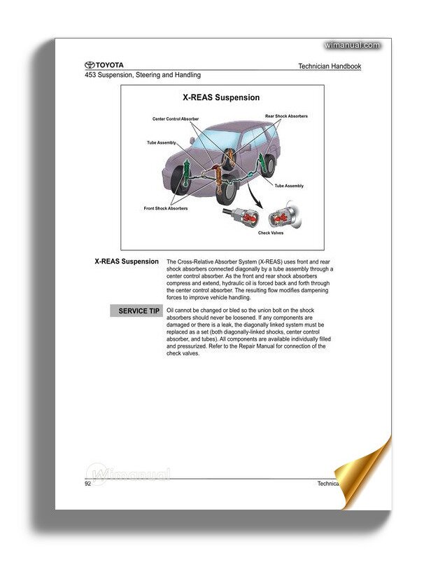 Toyota Suspension Steering And Handing Technician Handbook