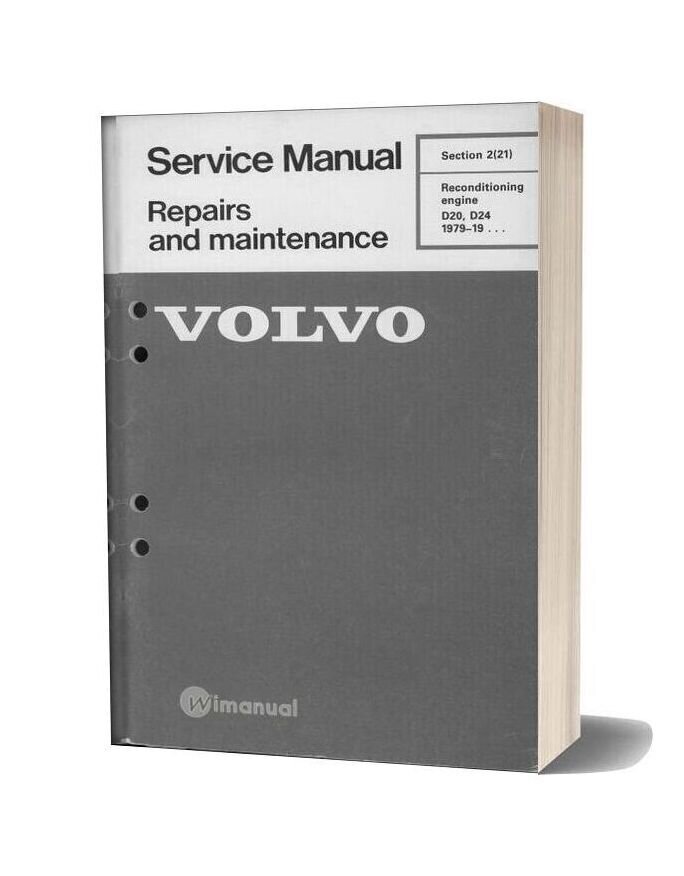 Volvo D 20 D24 Service Manual 1983