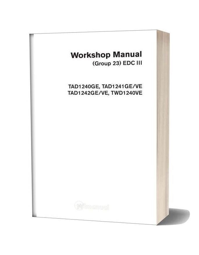 Volvo Edc Iii Tad 1241 2 Workshop Manual