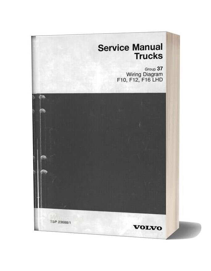 Volvo Service Manual Truck Wiring Diagram F10 F12 F16 Lhd