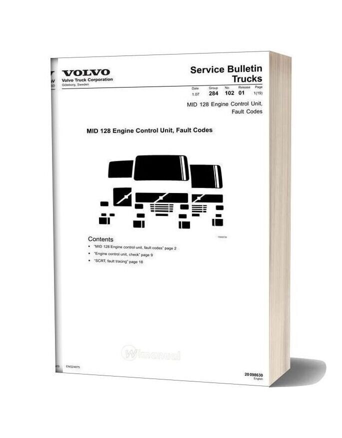Volvo Trucks Mid 128 Engine Control Unit Fault Codes 2