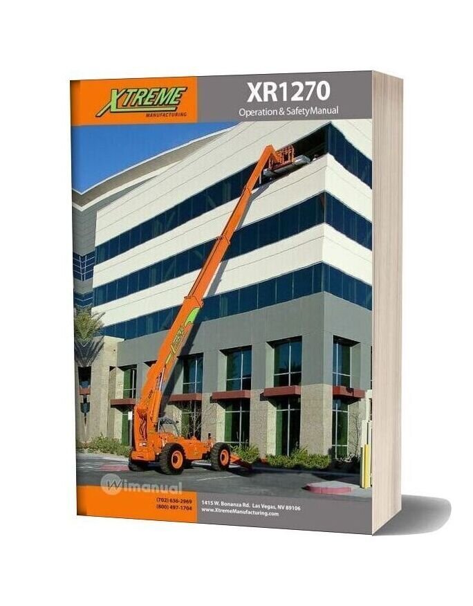 Xtreme Xr1270 Operation Safety Manual