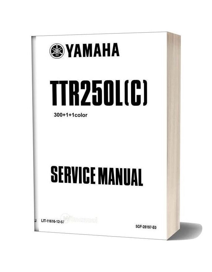 Yamaha Ttr250l 99 Service Manual