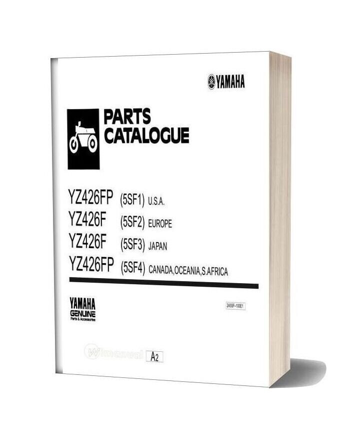 Yamaha Yz426 Parts Catalogue