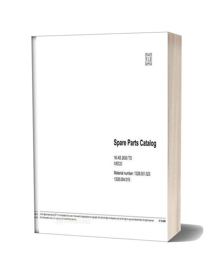 Zf 16as 2630 To 1328 031 023 2009 Spare Parts Catalog