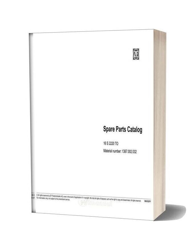 Zf 16s 2220 To 1367 002 032 2011 Spare Parts Catalog
