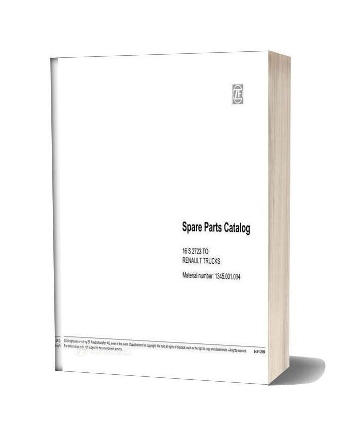 Zf 16s2723 Spare Parts Catalog