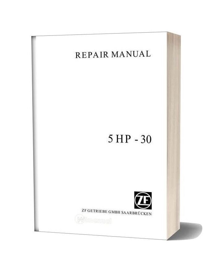 Zf 5hp30e Repair Manual