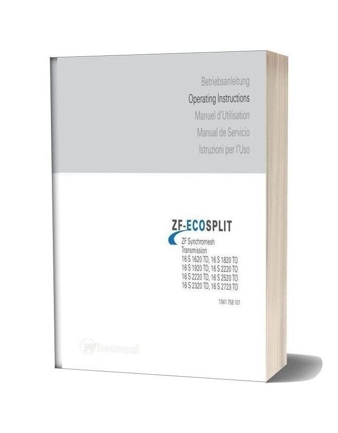 Zf Ecosplit 1341 758 101 Operating Instructions